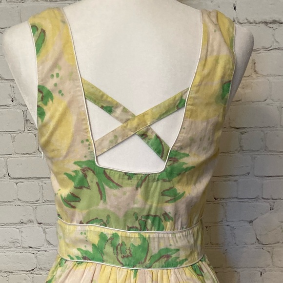Free People Sundress Yellow/Cream Floral  Size 6 - Picture 6 of 6